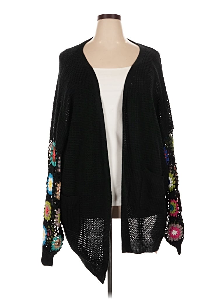 Pre-owned Bloomchic Cardigan Sweater In Black