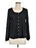 Left Coast by Dolan 100% Polyester Polka Dots Black Long Sleeve Blouse Size M - photo 1
