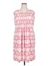 Perceptions Print Pink Casual Dress Size XL - photo 1