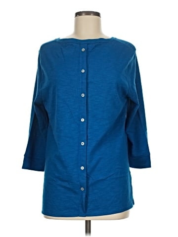 Chico's 3/4 Sleeve Button-Down Shirt (view 1)