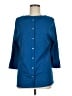 Chico's Blue 3/4 Sleeve Button-Down Shirt Size M - photo 1