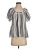 Faherty Blue Short Sleeve Blouse Size S - photo 1