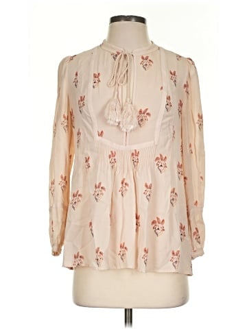 A.L.C. Long Sleeve Silk Top (view 1)