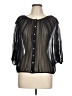 Voice 100% Polyester Black 3/4 Sleeve Blouse Size L - photo 1