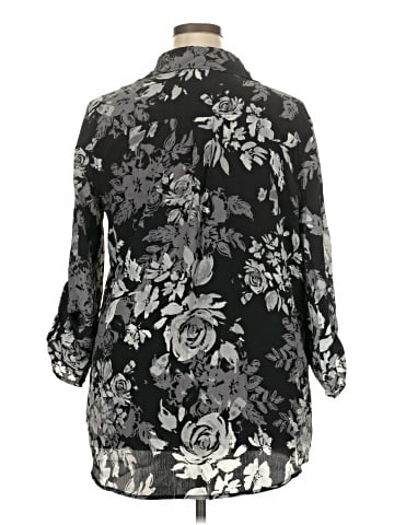 White Stag 3/4 Sleeve Button-Down Shirt (view 2)