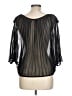 Voice 100% Polyester Black 3/4 Sleeve Blouse Size L - photo 2