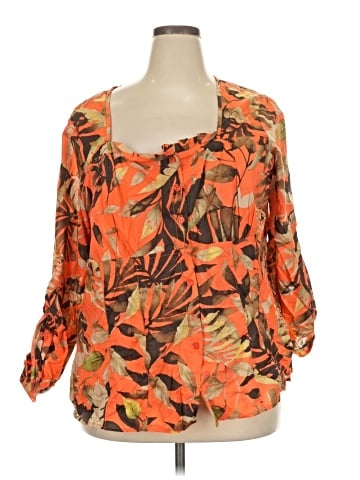Caribbean Joe 3/4 Sleeve Blouse (view 1)