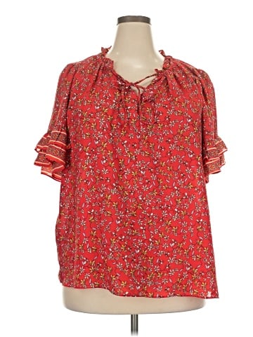 Max Studio Short Sleeve Blouse (view 1)