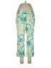 Paraphrase Print Green Active Pants Size 12 - photo 1