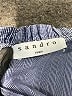 Sandro Chevron-herringbone Blue Long Sleeve Blouse Size Med (2) - photo 7