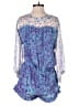 Gypsy 05 100% Silk Paisley Blue Romper Size M - photo 2