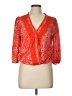 Blue Rain 100% Polyester Orange 3/4 Sleeve Blouse Size L - photo 1