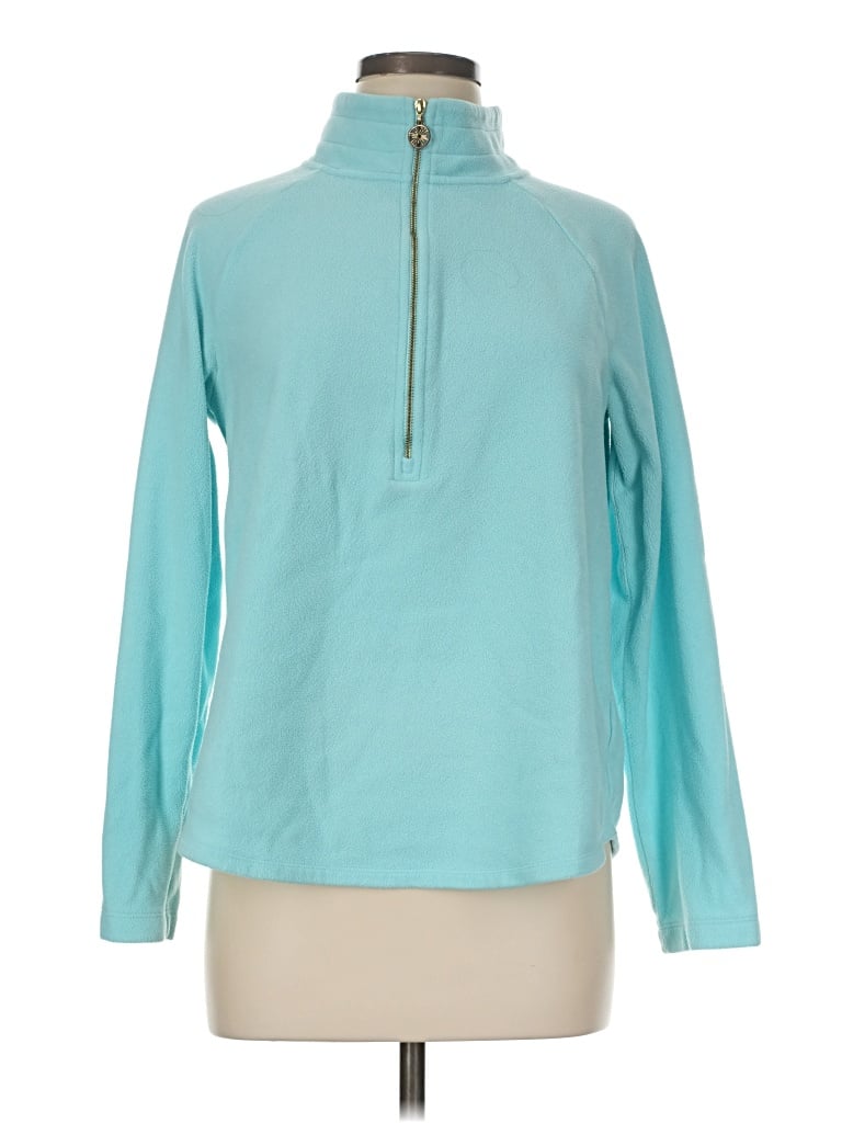 Pre-owned Lilly Pulitzer Fleece Jacket In Teal