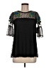 Notations Black Short Sleeve Top Size M - photo 1