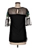 Notations Black Short Sleeve Top Size M - photo 2