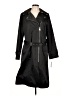 DKNY 100% Polyester Black Trenchcoat Size L - photo 1
