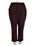 Lands' End 100% Polyester Solid Burgundy Casual Pants Size 24W - photo 1