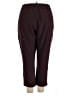 Lands' End 100% Polyester Solid Burgundy Casual Pants Size 24W - photo 2