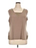 Simonton Says Tan Sleeveless Blouse Size XL - photo 1
