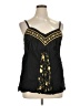 Venezia 100% Cotton Black Sleeveless Blouse Size 16 - photo 1