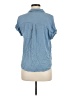 Truself 100% Rayon Blue Short Sleeve Blouse Size M - photo 2