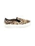 Halogen 100% Leather Animal Print Tan Sneakers Size 8 1/2 - photo 1