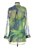 Soft Surroundings 100% Polyester Color Block Green 3/4 Sleeve Blouse Size XS - photo 2