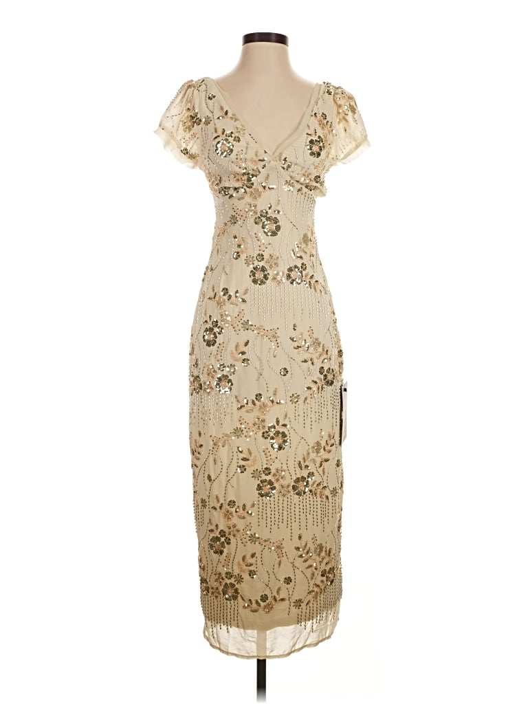 Lulus Cocktail Dress In Tan