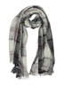 Steve Madden 100% Polyester Plaid Gray Scarf One size - photo 1
