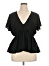 Arula Black Short Sleeve Blouse Size XL - photo 1