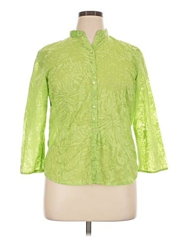 Sag Harbor 3/4 Sleeve Button-Down Shirt (view 1)