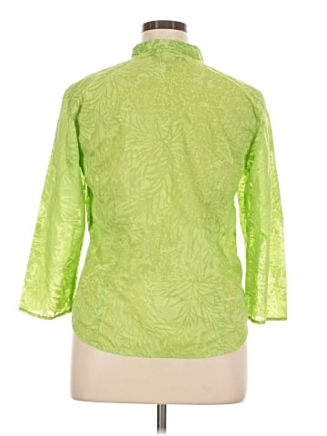 Sag Harbor 3/4 Sleeve Button-Down Shirt (view 2)