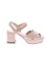 Prada 100% Patent Leather Pink Tan Sandals Size EU 37 (estimated) - photo 1