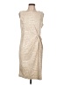 J. McLaughlin Metallic Tan Cocktail Dress Size L - photo 1