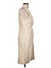 J. McLaughlin Metallic Tan Cocktail Dress Size L - photo 4