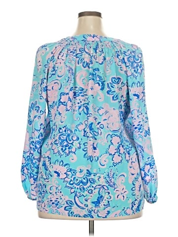 Lilly Pulitzer 3/4 Sleeve Silk Top (view 2)