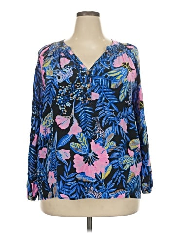 Lilly Pulitzer 3/4 Sleeve Silk Top (view 1)