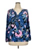 Lilly Pulitzer 100% Silk Blue 3/4 Sleeve Silk Top Size XXL - photo 1