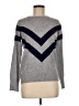 Central Park West Chevron-herringbone Gray Pullover Sweater Size M - photo 1