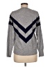 Central Park West Chevron-herringbone Gray Pullover Sweater Size M - photo 2
