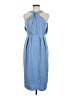 ASOS 100% Polyester Solid Blue Cocktail Dress Size 8 - photo 1