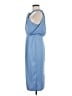 ASOS 100% Polyester Solid Blue Cocktail Dress Size 8 - photo 5