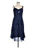 Parker 100% Polyester Polka Dots Blue Cocktail Dress Size M - photo 1