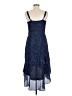Parker 100% Polyester Polka Dots Blue Cocktail Dress Size M - photo 2