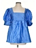 Hutch 100% Polyester Blue Short Sleeve Blouse Size S - photo 1
