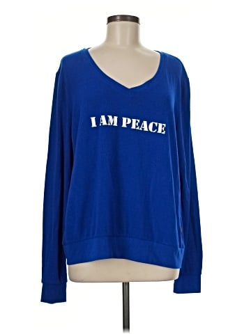 Peace Love World Pullover Sweater (view 1)