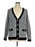 Tahari Houndstooth Black Cardigan Size XL - photo 1