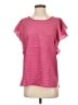 Daniel Rainn 100% Polyester Pink Short Sleeve Blouse Size S - photo 1