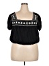 Mudd 100% Rayon Black Short Sleeve Top Size XXL - photo 1