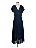 Max Studio 100% Polyester Chevron-herringbone Blue Cocktail Dress Size S (estimated) - photo 1